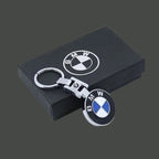 Sleek Circular Metal Keychain