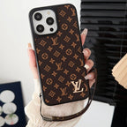 Luxury Classic Brown Hand Chain iPhone Case