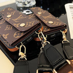 Luxury Card Bag Chain Brown iPhone Case