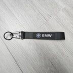 BRAND NEW  Black Racing Keychain Metal key Ring Hook Strap Lanyard Universal