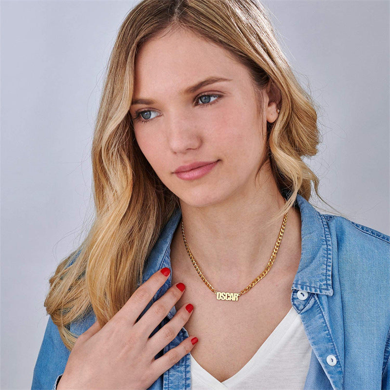 Sterling Silver Cuban Chain Name Necklace