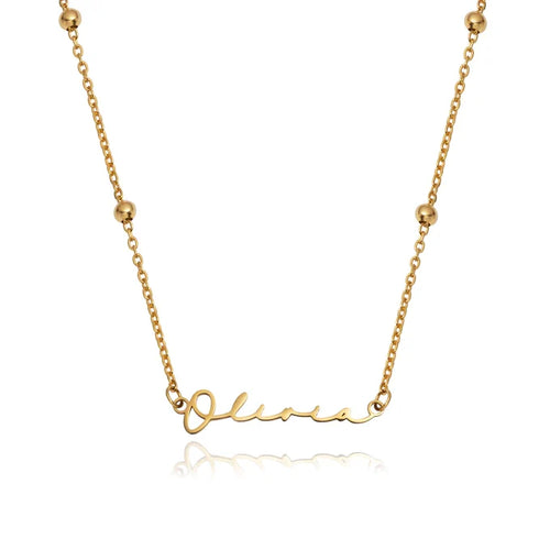Sterling Silver Handwrite Name Necklace