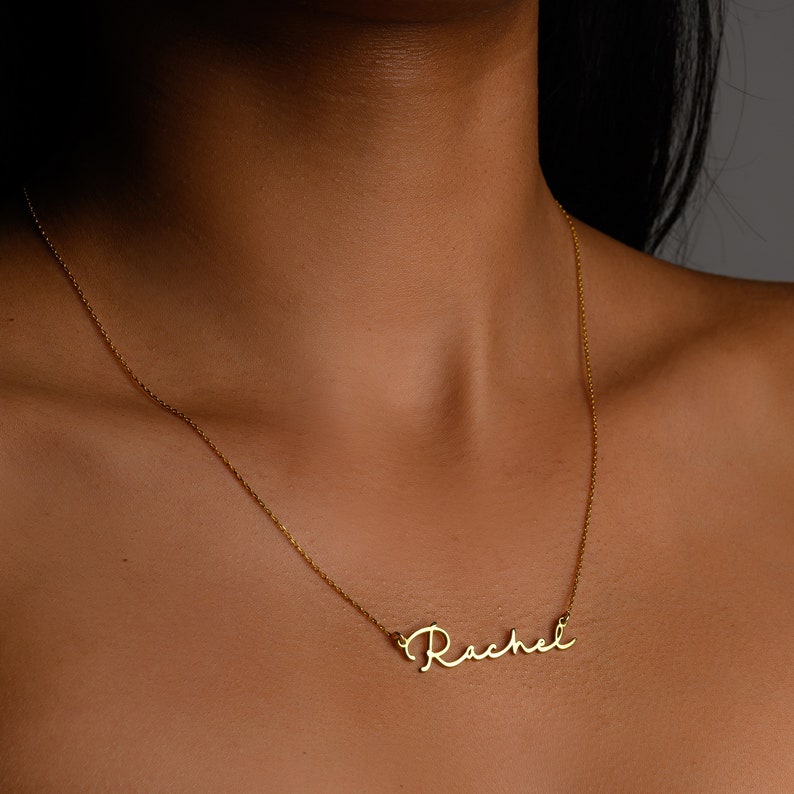 Sterling Silver Handwrite Name Necklace